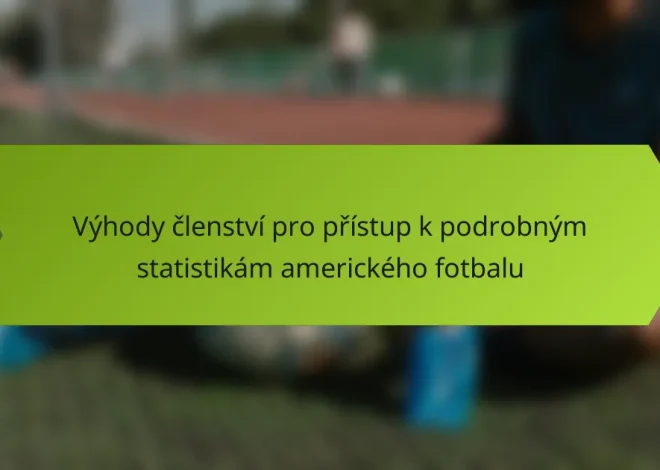 Výhody členství pro přístup k podrobným statistikám amerického fotbalu